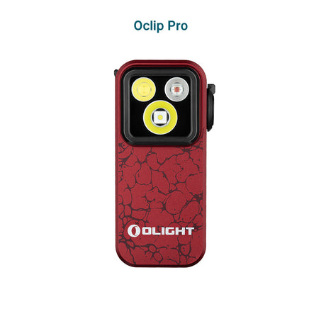 Olight Oclip Pro | multifunktionell clip ficklampa | 500 lm - Molten Lava
