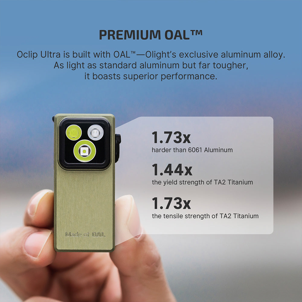 Olight Oclip Ultra | 3-i-1 clip-on EDC-ficklampa | 530 lm - Olive Green