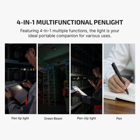 Olight O’Pen 3 | multifunktionell pennlampa | 120 lm + grön laser - Svart