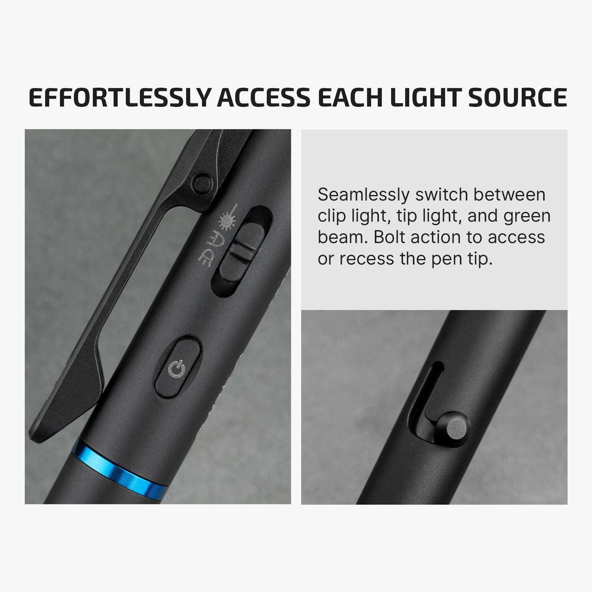 Olight O’Pen 3 | multifunktionell pennlampa | 120 lm + grön laser - Svart
