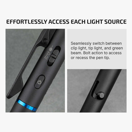 Olight O’Pen 3 | multifunktionell pennlampa | 120 lm + grön laser - Svart