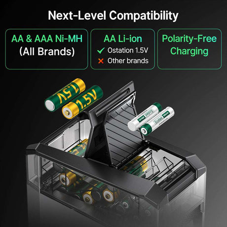 Olight Ostation 2 | smart AA/AAA batteriladdare | 3-i-1