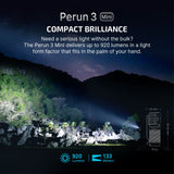 Perun 3 Mini | uppladdningsbar pannlampa | 1 250 lm